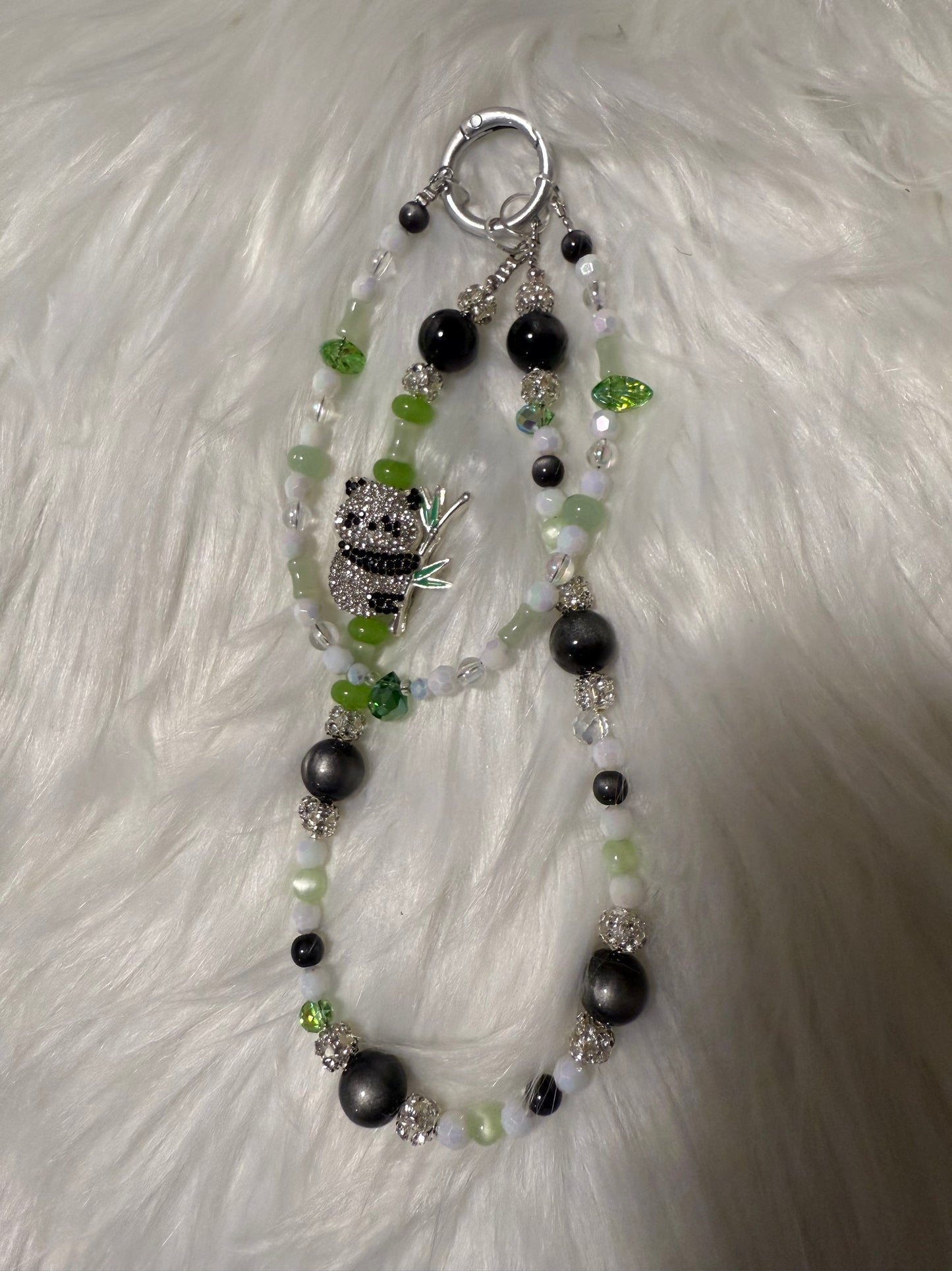 Fancy panda phone chain