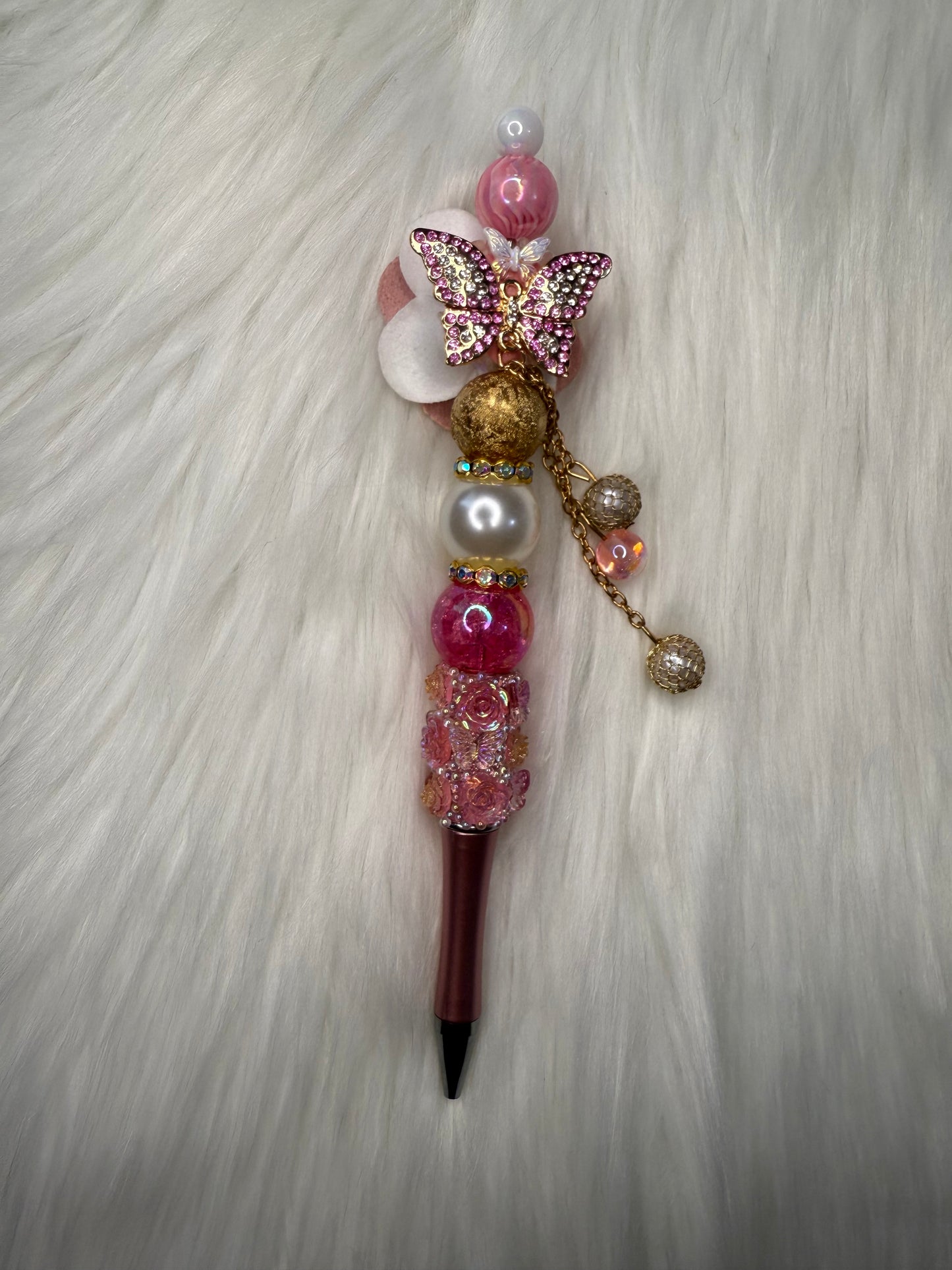 Beaded pen (butterfly)