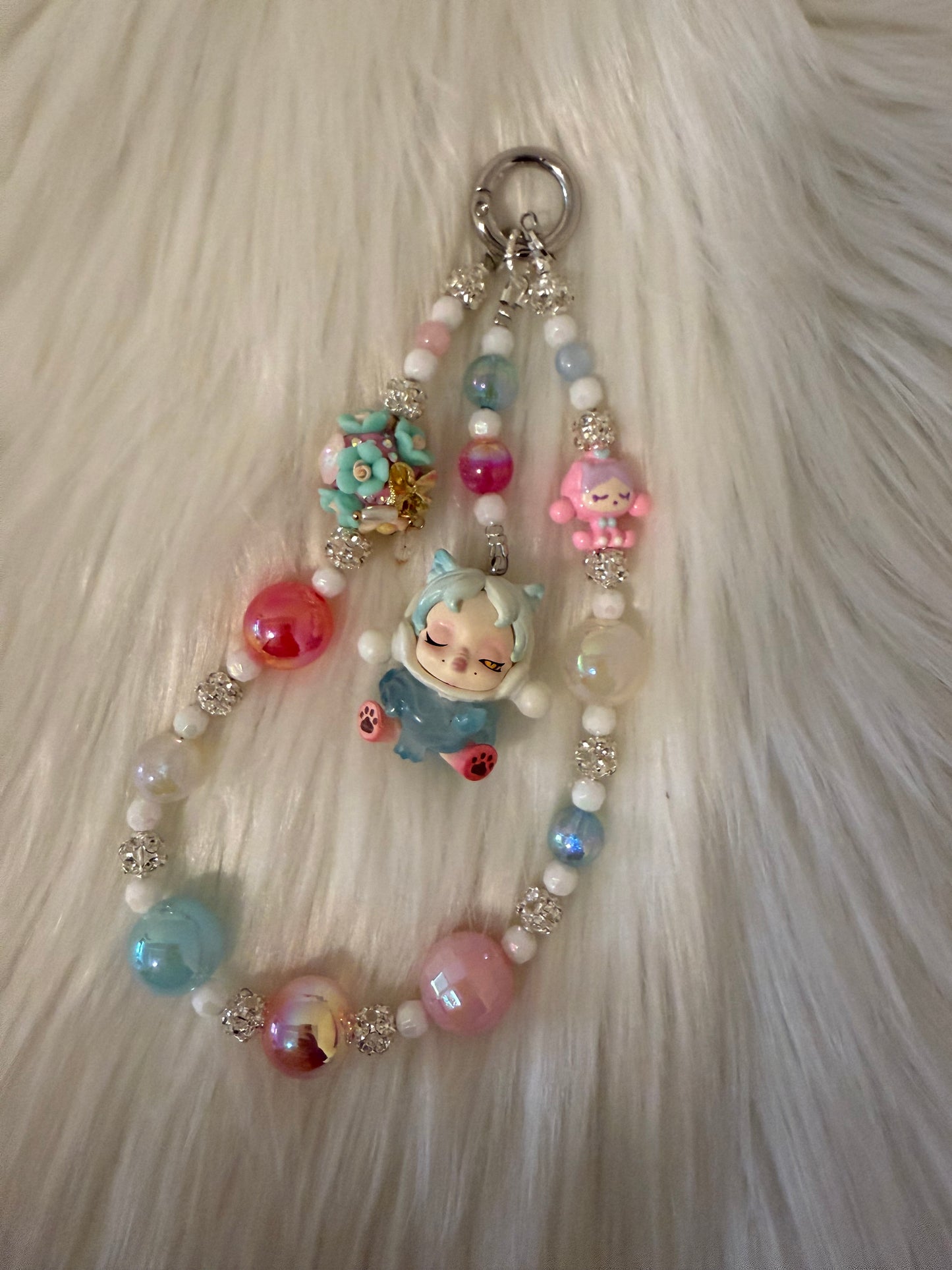 Cute character phone chain