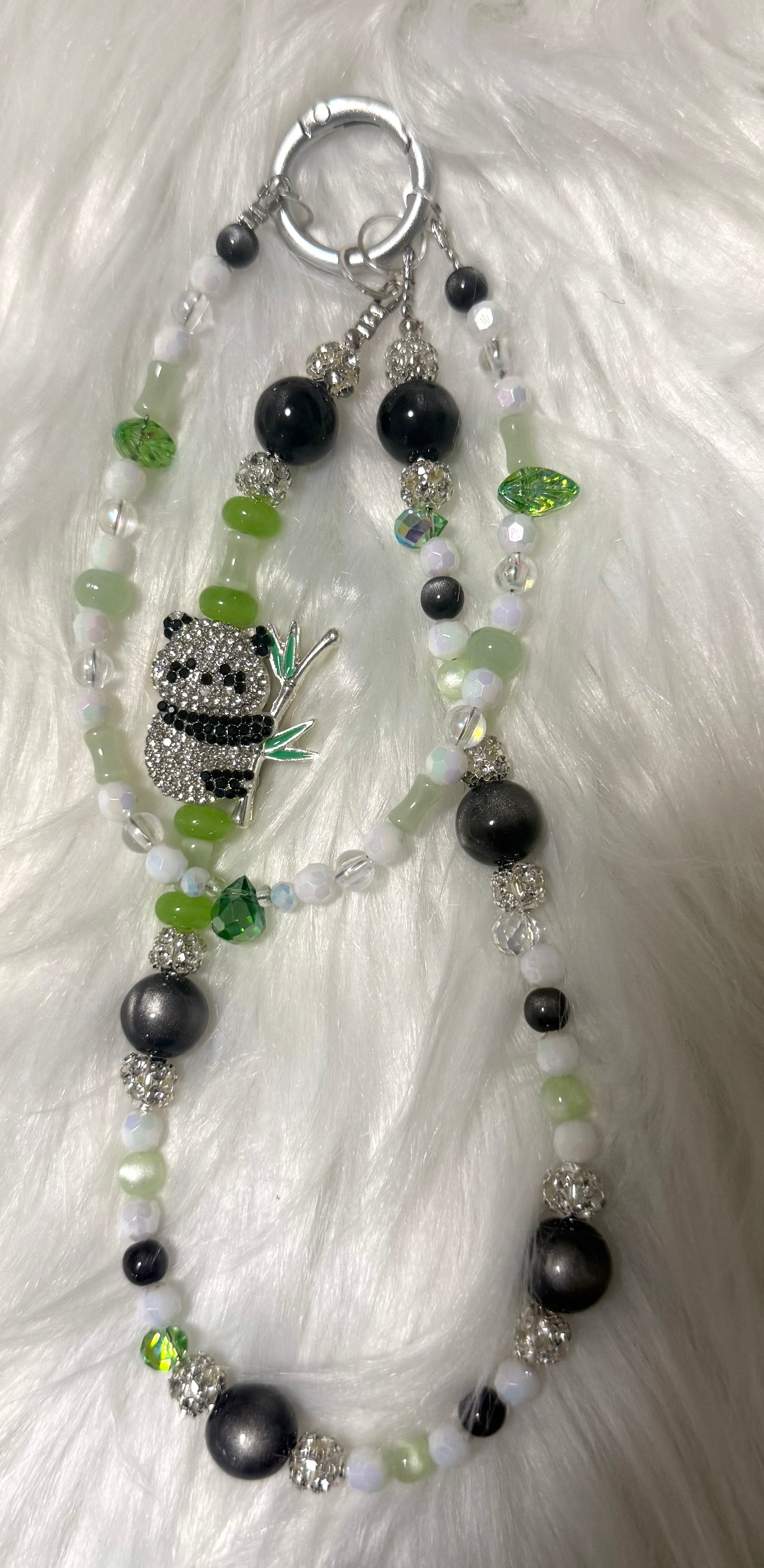 Fancy panda phone chain