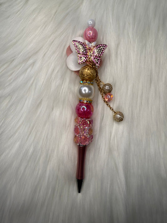 Beaded pen (butterfly)