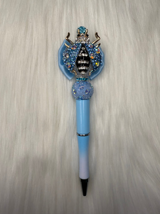 Beaded pen(blue ladybug)